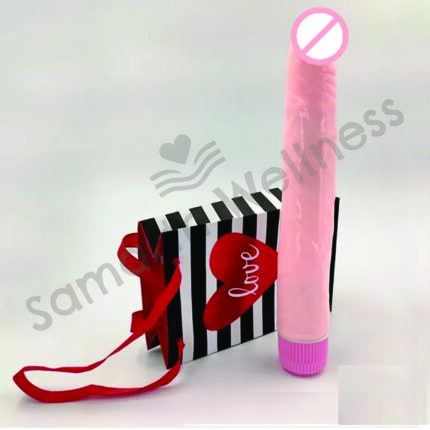 Samarth Wellness 9 Inches Pink Cap Stud Dildo Vibrator